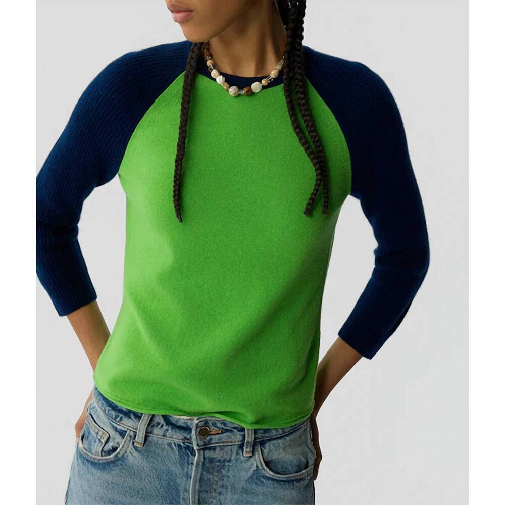NEW GUEST IN RESIDENCE baseball sweater in match point/navy